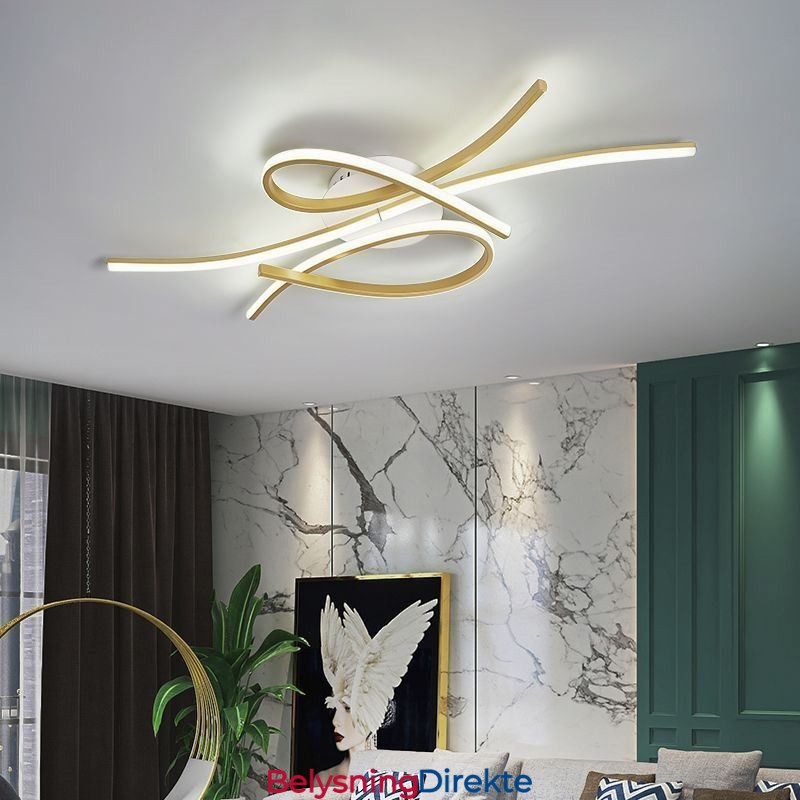 Minimalistisk Innfelt Taklampe I Aluminium Med Kunstig Sommerfugl