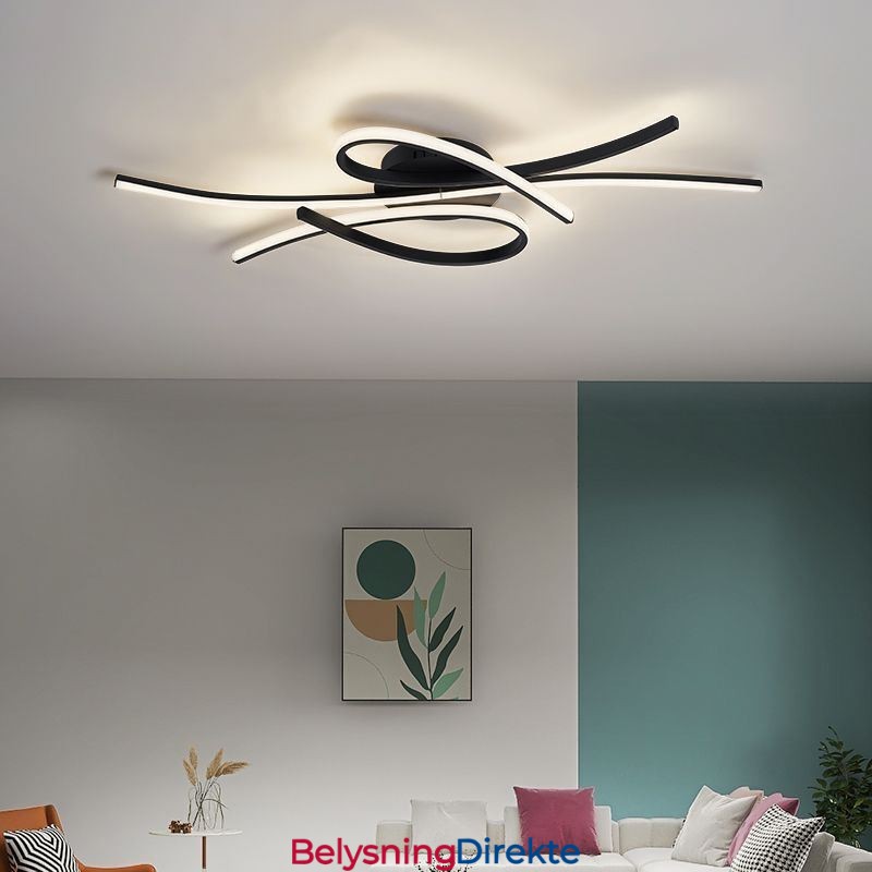 Minimalistisk Innfelt Taklampe I Aluminium Med Kunstig Sommerfugl