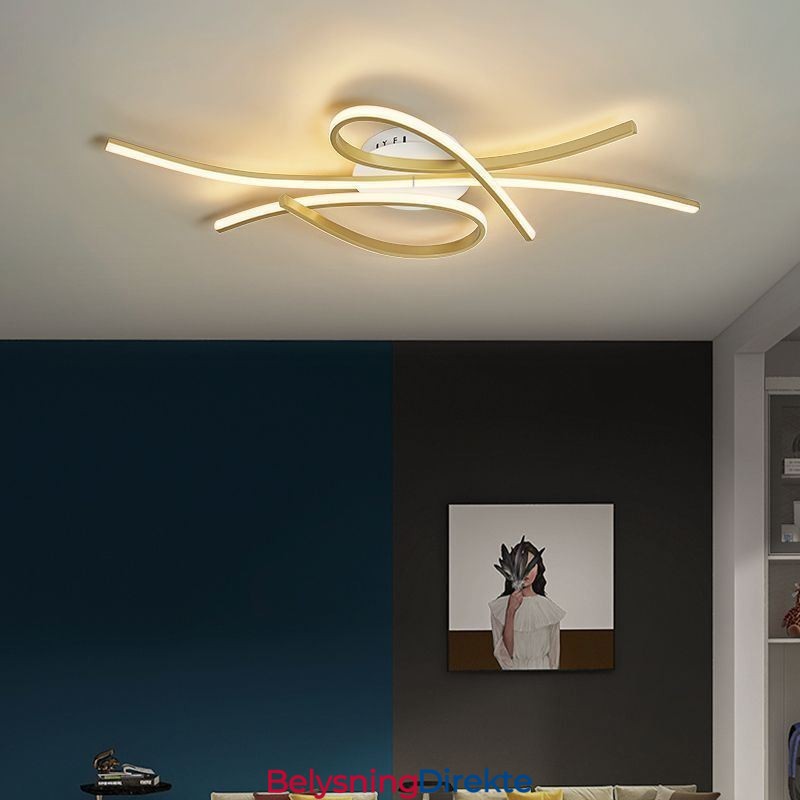 Minimalistisk Innfelt Taklampe I Aluminium Med Kunstig Sommerfugl