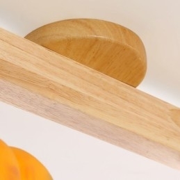 Dobbel Liten Japansk Retro Taklampe Med Gresskar Og Innfelt Tak