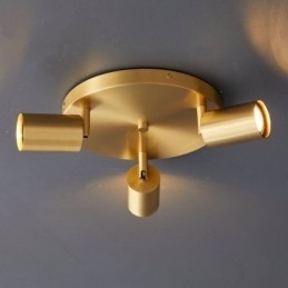 Moderne Innfelt Gyllen Svart Innfelt Med 3 Lys Kobber Kunstbelysning