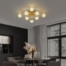 Moderne, Innfelt Gyllen Taklampe, Dekorativ Lampe