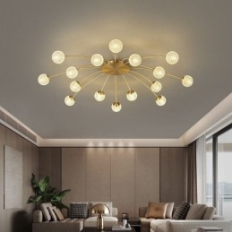 Moderne, Innfelt Gyllen Taklampe, Dekorativ Lampe