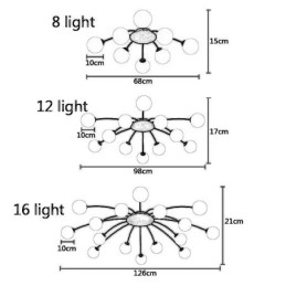 Moderne, Innfelt Gyllen Taklampe, Dekorativ Lampe