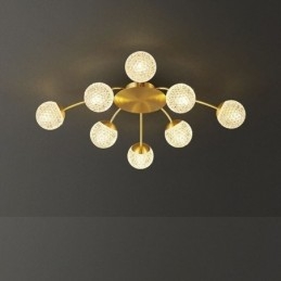 Moderne, Innfelt Gyllen Taklampe, Dekorativ Lampe