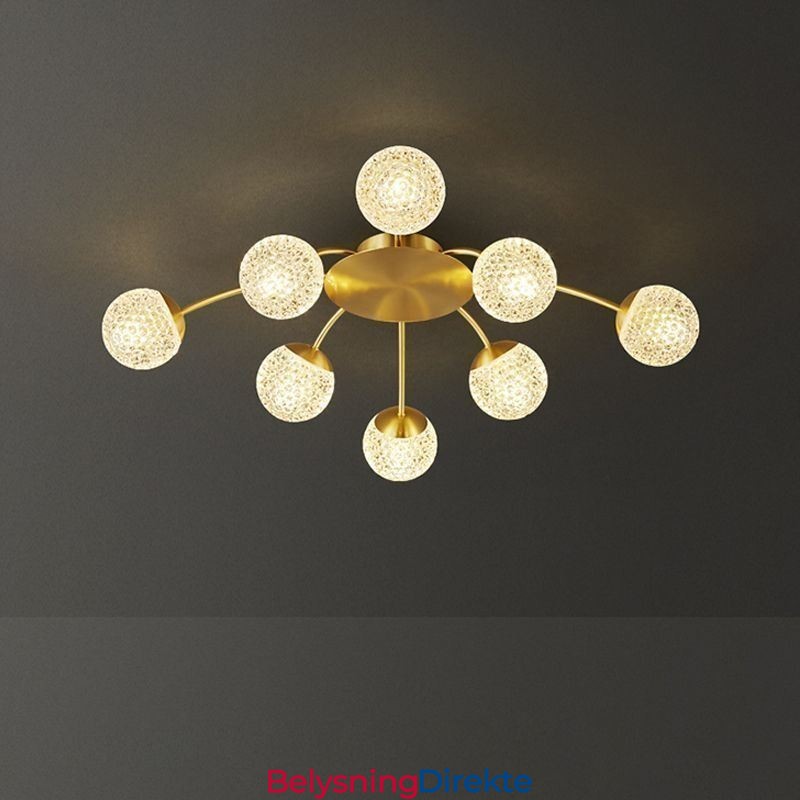 Moderne, Innfelt Gyllen Taklampe, Dekorativ Lampe