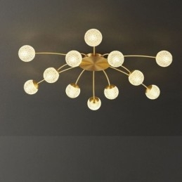 Moderne, Innfelt Gyllen Taklampe, Dekorativ Lampe