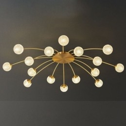 Moderne, Innfelt Gyllen Taklampe, Dekorativ Lampe