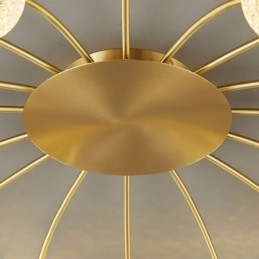 Moderne, Innfelt Gyllen Taklampe, Dekorativ Lampe