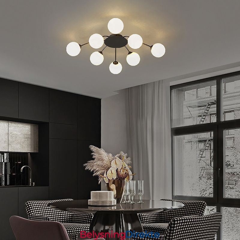 Moderne, Innfelt, Svart Taklampe, Dekorativ Lampe