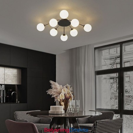 Moderne, Innfelt, Svart Taklampe, Dekorativ Lampe