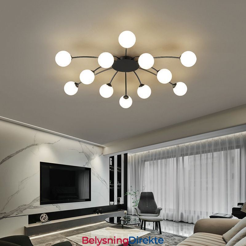 Moderne, Innfelt, Svart Taklampe, Dekorativ Lampe