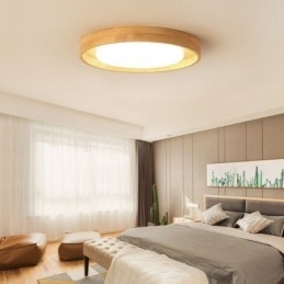 Moderne Taklampe I Tre, Rund Taklampe I Akryl