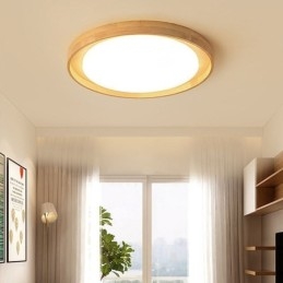 Moderne Taklampe I Tre, Rund Taklampe I Akryl
