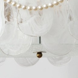 Europeisk Taklampe I Jern Elegant Taklampe I Glass