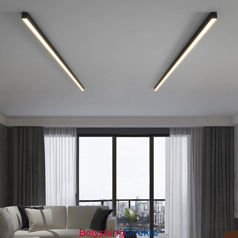 Moderne Taklampe Med Lang Stripe, Utenpåliggende Taklampe