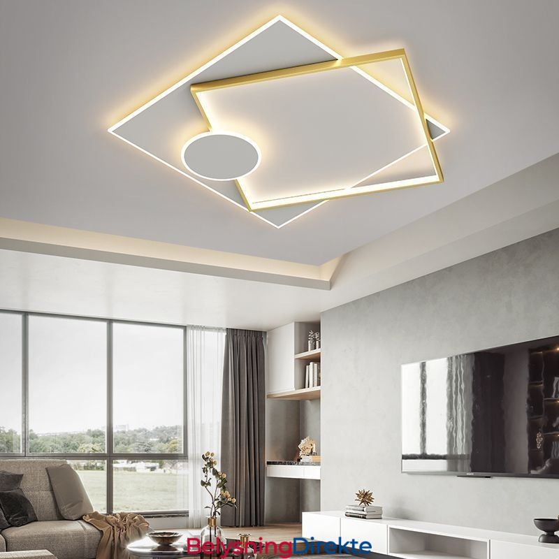 Moderne Taklampe Firkantet Geometrisk Akryl Taklampe