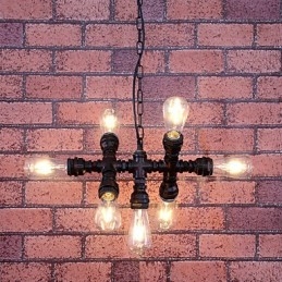 Vintage Maleri Metalllysekrone