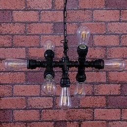 Vintage Maleri Metalllysekrone