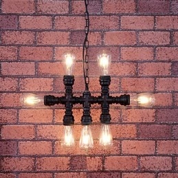 Vintage Maleri Metalllysekrone