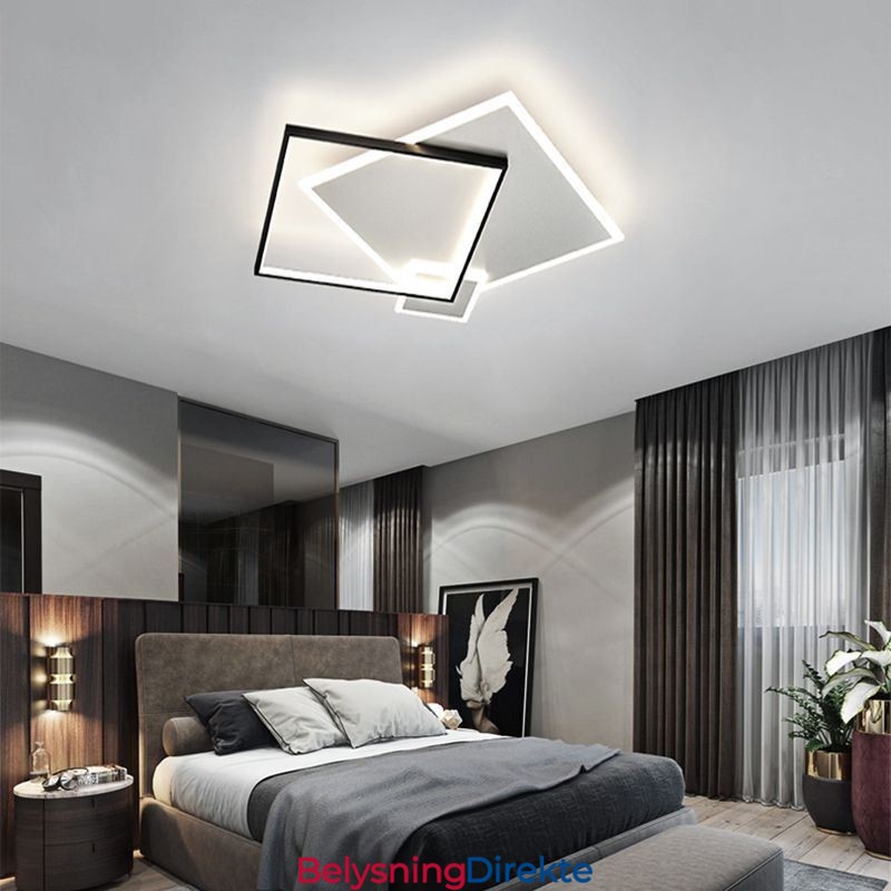 Moderne Taklampe Geometrisk Firkantet Taklampe