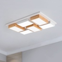Moderne Akryl Taklampe Geometrisk Tre Taklampe