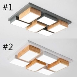 Moderne Akryl Taklampe Geometrisk Tre Taklampe
