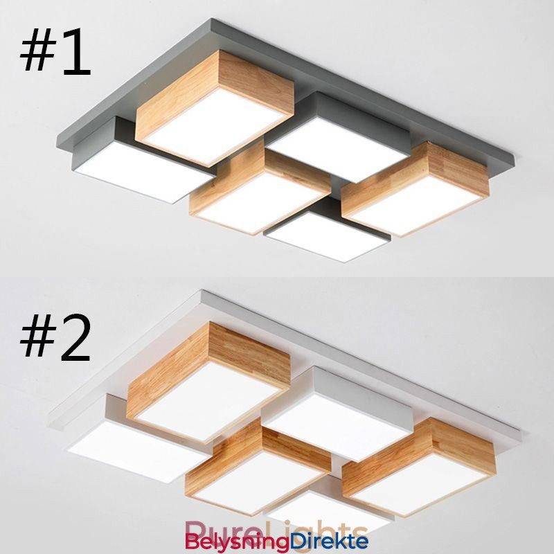 Moderne Akryl Taklampe Geometrisk Tre Taklampe