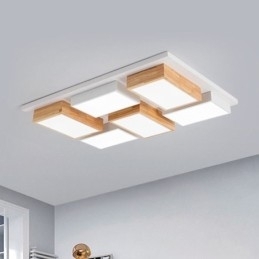 Moderne Akryl Taklampe Geometrisk Tre Taklampe