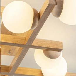 Japansk Taklampe I Tre, Magic Bean, Molekylær Taklampe