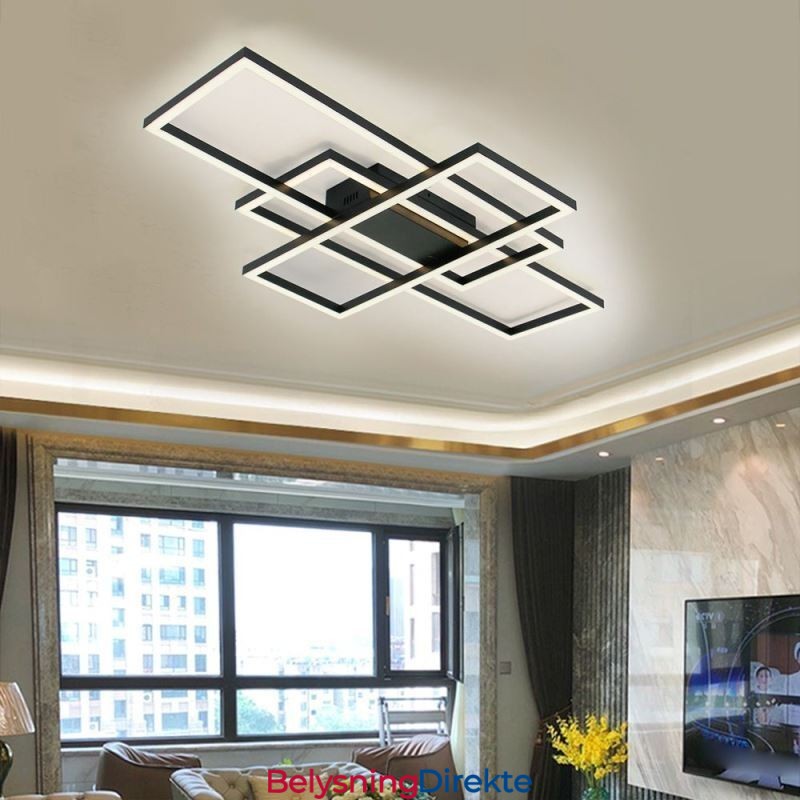 Moderne Taklampe Geometrisk Firkantet Taklampe