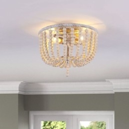 Treperlet Taklampe I Gårdshus Med Treperler, Innfelt, 3 Lysarmaturer