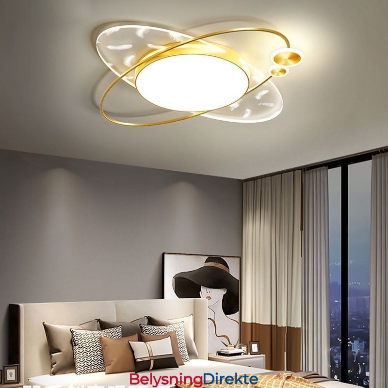 Moderne Taklampe Med Innfelt Montering Og Planetform