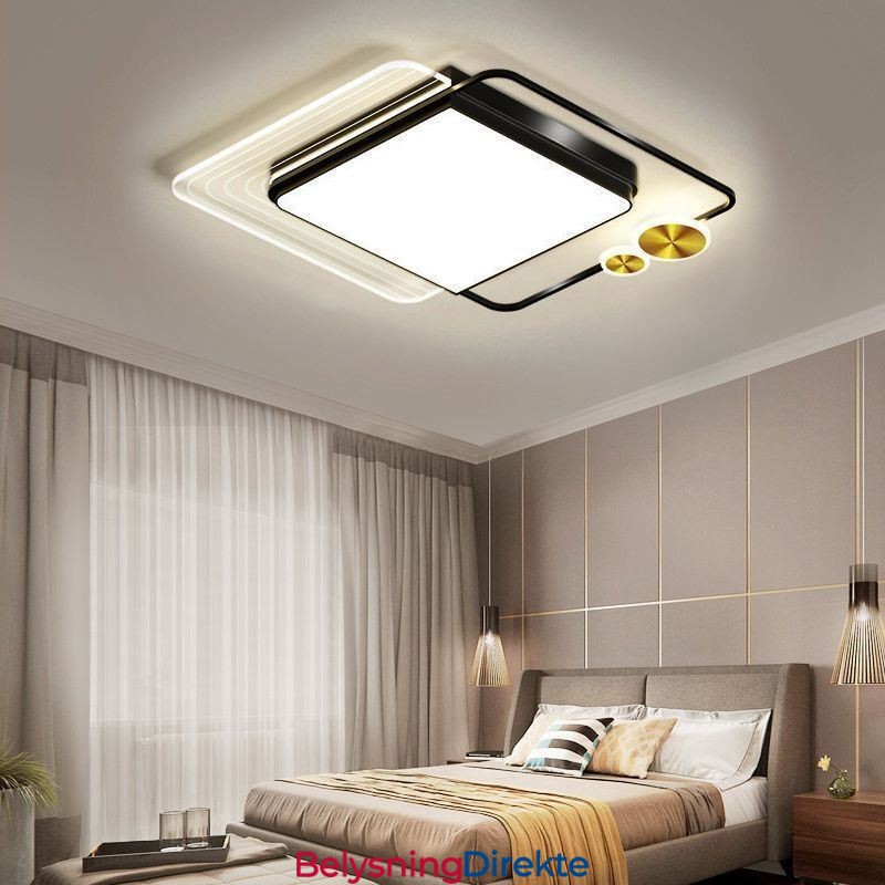 Nordisk Taklampe Firkantet Akryl Innfelt Taklampe