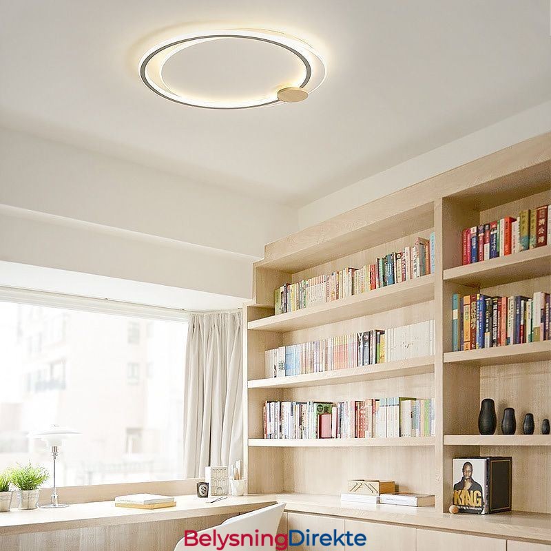 Moderne Innfelt Akryl Taklampe Med 2 Ringer