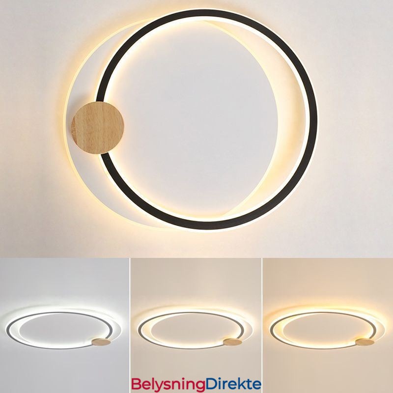 Moderne Innfelt Akryl Taklampe Med 2 Ringer