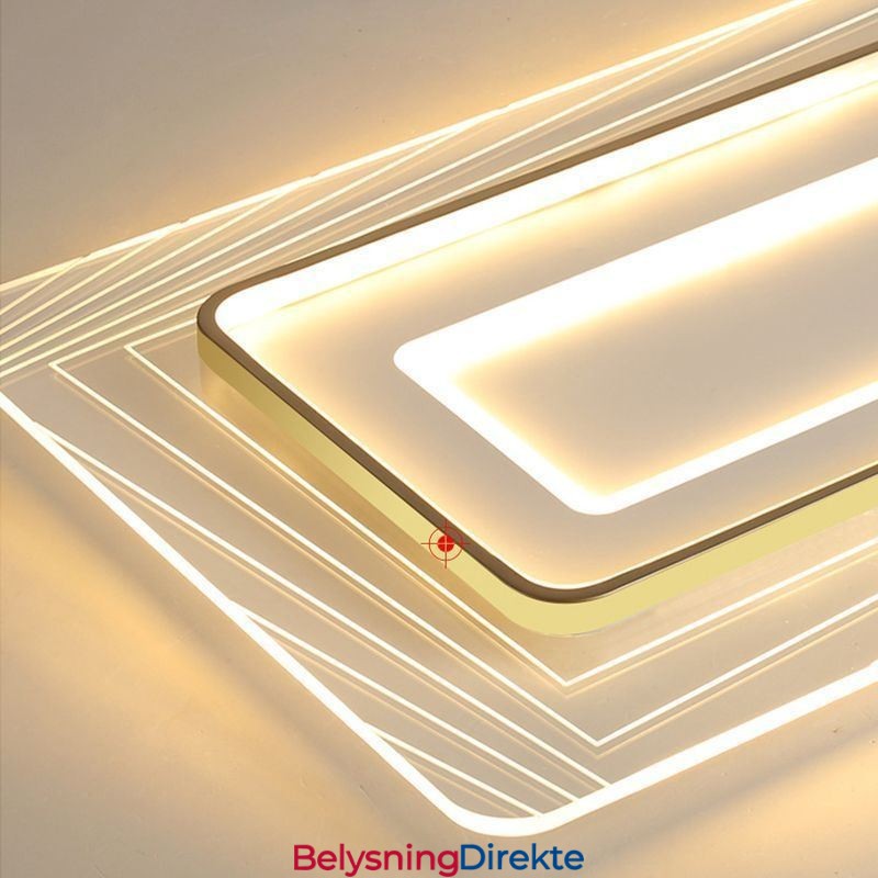 Rektangulær Innfelt Taklampe Minimalistisk Akryl Ultratynn Taklampe