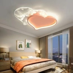Moderne Lys Hjerteformet Innfelt Taklampe For Jenter