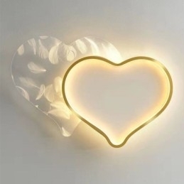 Moderne Lys Hjerteformet Innfelt Taklampe For Jenter