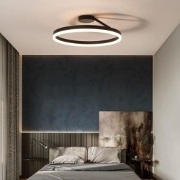 Moderne Innfelt Taklampe Med Sirkelbelysning Og Akrylskjerm