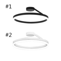 Moderne Innfelt Taklampe Med Sirkelbelysning Og Akrylskjerm