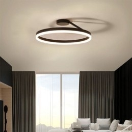 Moderne Innfelt Taklampe Med Sirkelbelysning Og Akrylskjerm