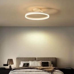 Moderne Innfelt Taklampe Med Sirkelbelysning Og Akrylskjerm