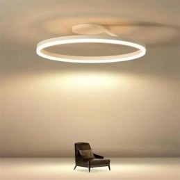 Moderne Innfelt Taklampe Med Sirkelbelysning Og Akrylskjerm
