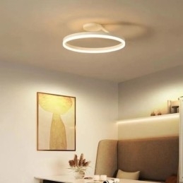 Moderne Innfelt Taklampe Med Sirkelbelysning Og Akrylskjerm