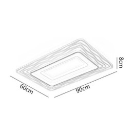 Rektangulær, Innfelt Minimalistisk Akryl Ultratynn Taklampe