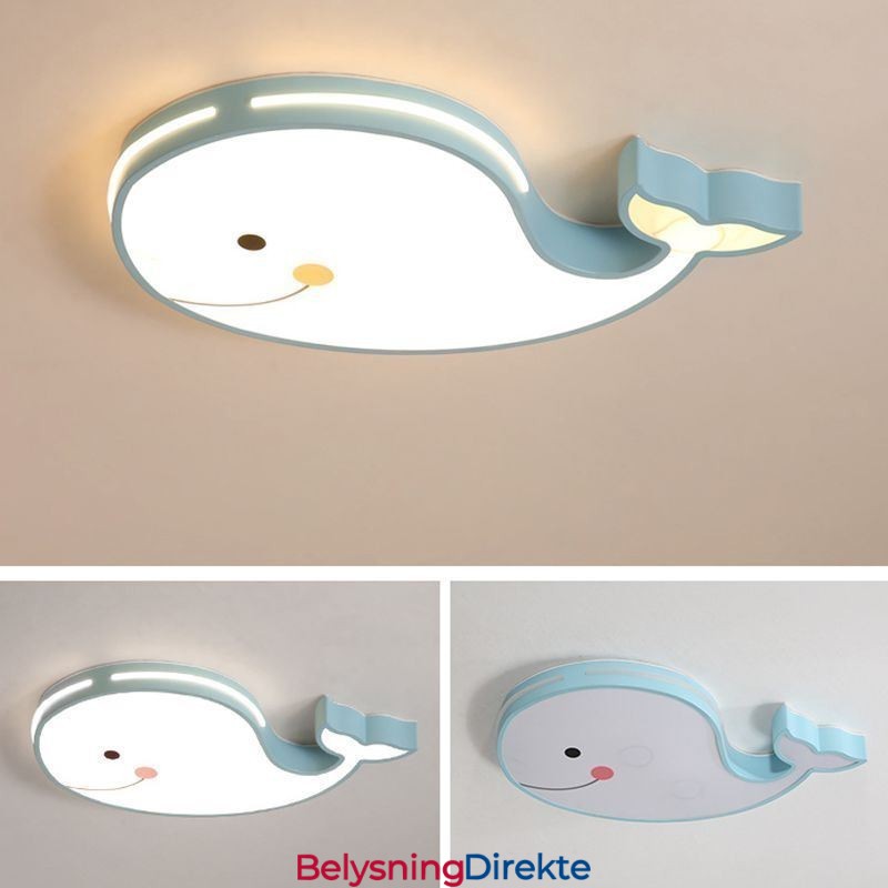 Delfinmønstret Dimbar Taklampe Kreativ Takarmatur For Barn