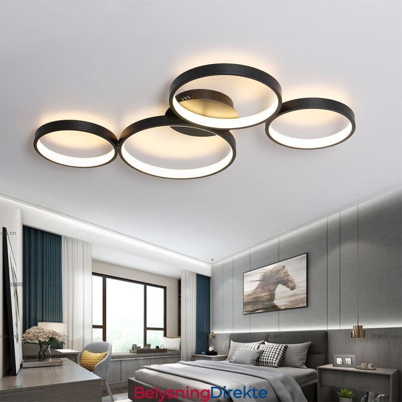Taklampe 7200Lm 4 Rings Lysarmatur