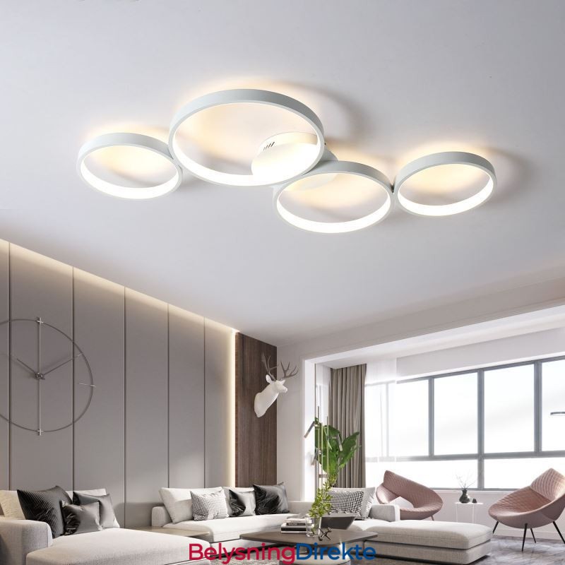 Taklampe 7200Lm 4 Rings Lysarmatur