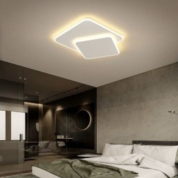 Innfelt Dobbel Firkantet Taklampe